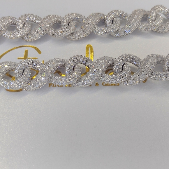 Custom Labmade baguette Infinity Cuban Link - Picture 2 of 4